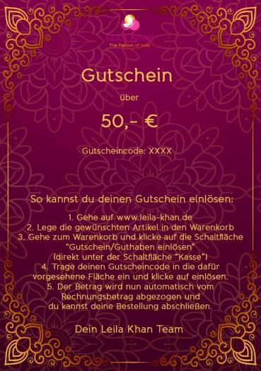 Gutschein über 50 €